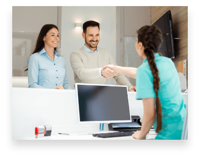 patients shaking hands with team member in Albuquerque
